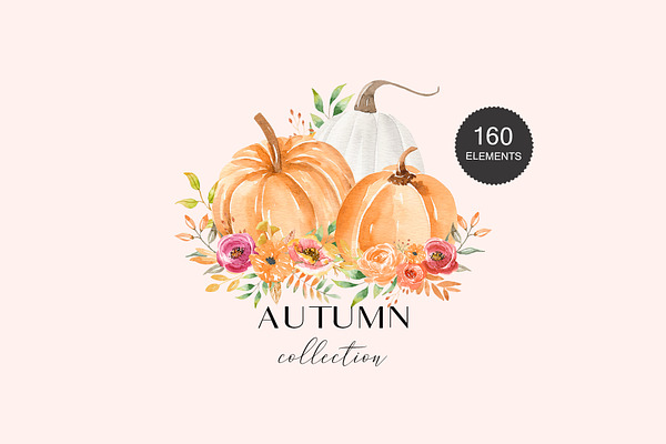 Autumn Watercolor Collection 160+