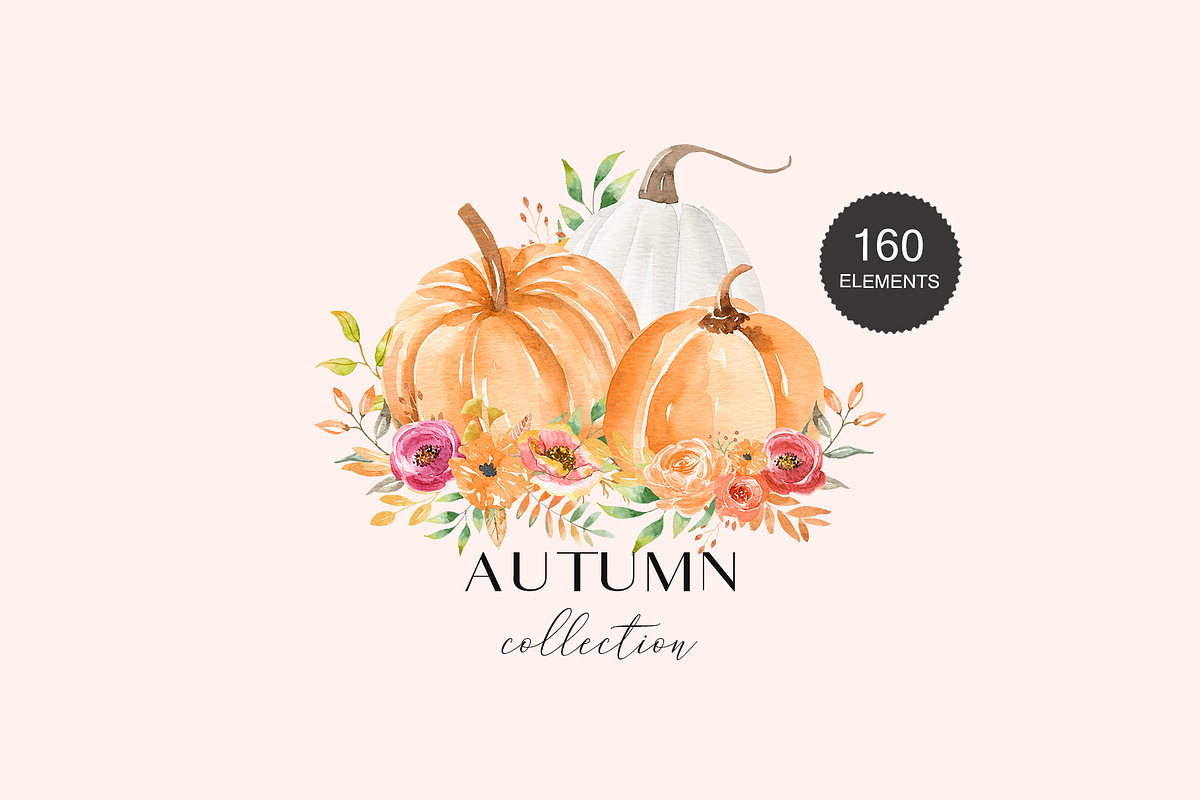 Autumn Watercolor Collection 160+ in Illustrations - product preview 8