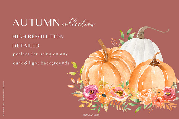 Autumn Watercolor Collection 160+ in Illustrations - product preview 10