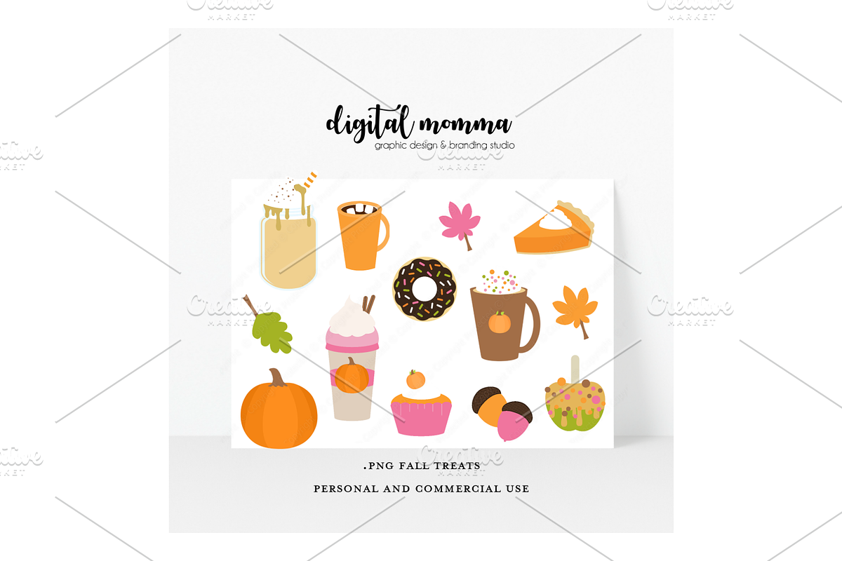 Sweet Fall Treats PNG Clipart in Illustrations - product preview 8