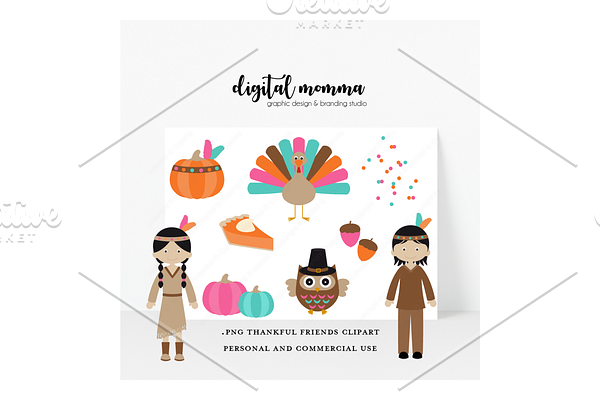 Thanksgiving Friends PNG Clipart