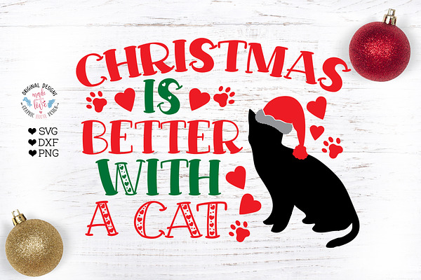 Christmas is better with a cat