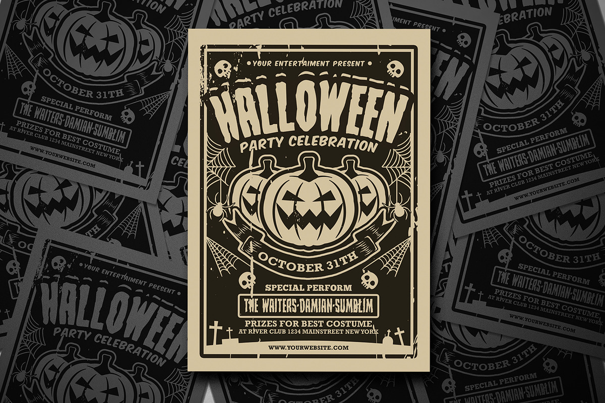 Halloween Party Celebration in Flyer Templates - product preview 8