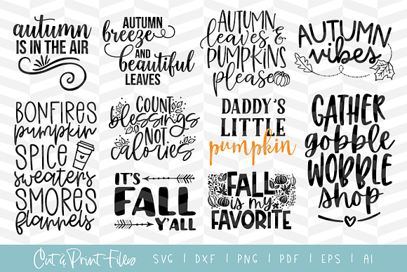 Amazingly Autumn SVG Bundle in Illustrations - product preview 1