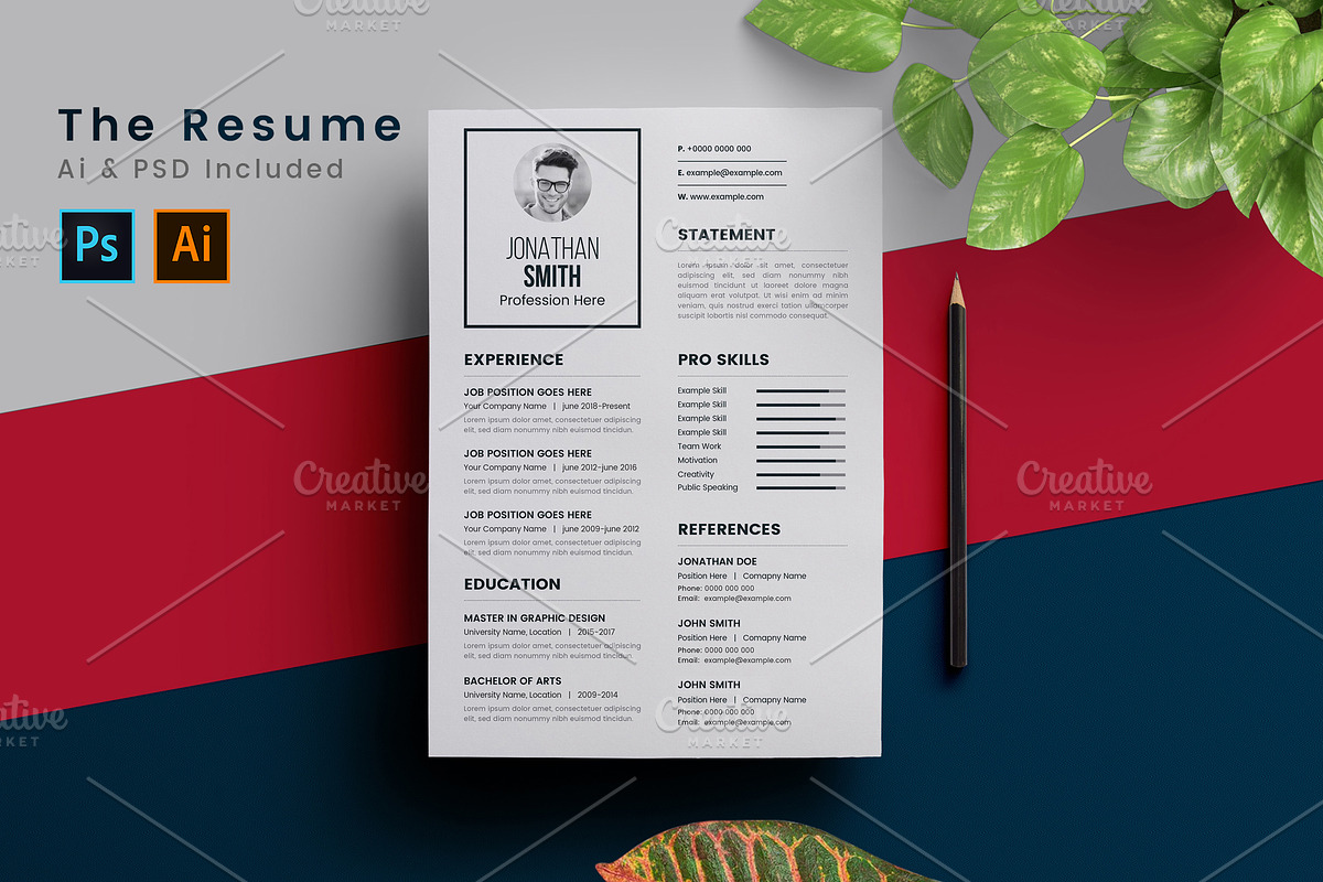 Minimal CV/Resume Template in Resume Templates - product preview 8