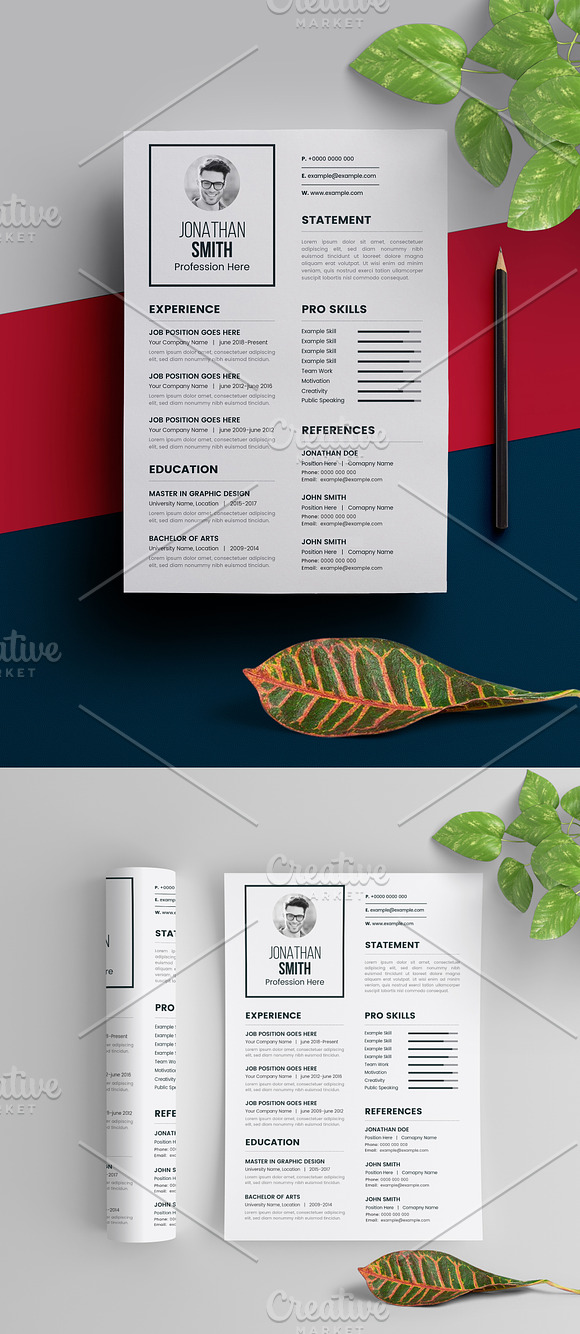 Minimal CV/Resume Template in Resume Templates - product preview 2