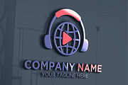 Headphone Globe Play Logo