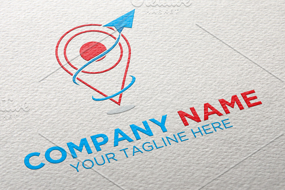 Location Pin PaperPlane Logo in Logo Templates - product preview 1