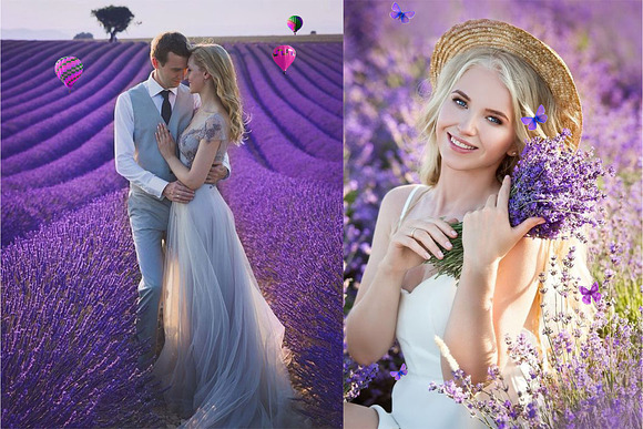 200 Lavender Photo Overlays BUNDLE in Objects - product preview 2