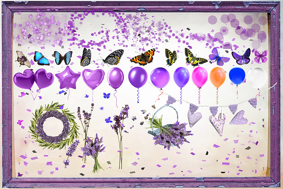 200 Lavender Photo Overlays BUNDLE in Objects - product preview 8