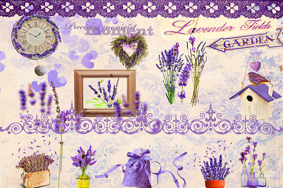 200 Lavender Photo Overlays BUNDLE in Objects - product preview 9