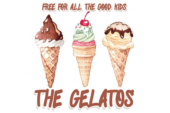 THE ICE CREAM (2 FONTS IN 1 PACKAGE) in Blackletter Fonts - product preview 3