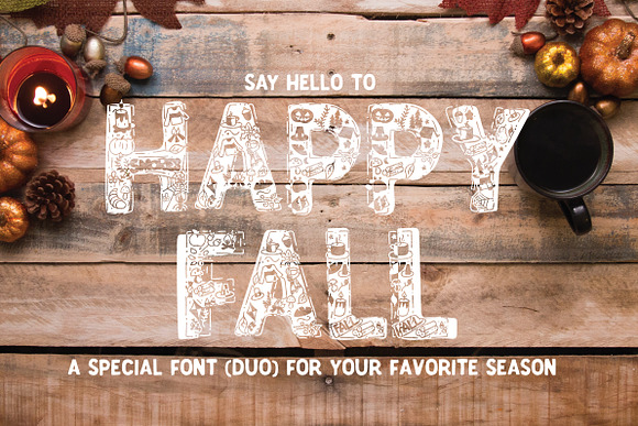 Happy Fall Display Font Duo in Display Fonts - product preview 5