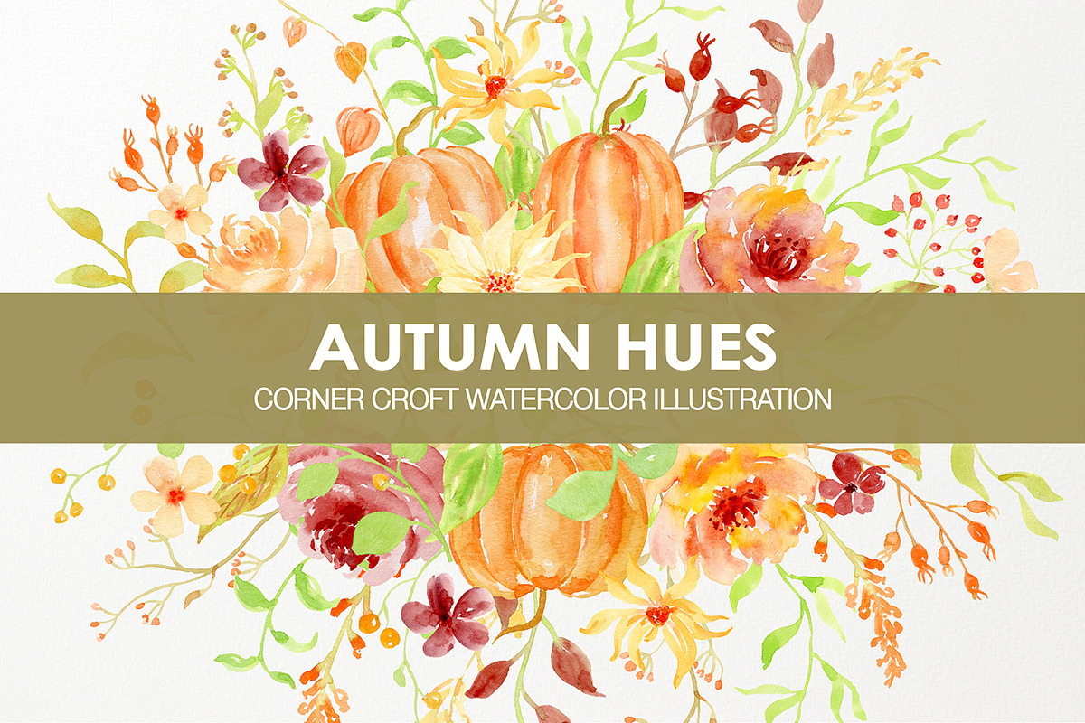 Autumn Hues Pumpkin Clipart in Illustrations - product preview 8