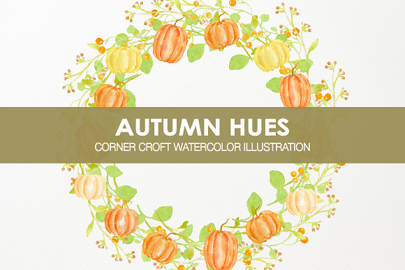 Autumn Hues Pumpkin Clipart in Illustrations - product preview 5