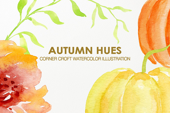 Autumn Hues Pumpkin Clipart in Illustrations - product preview 6