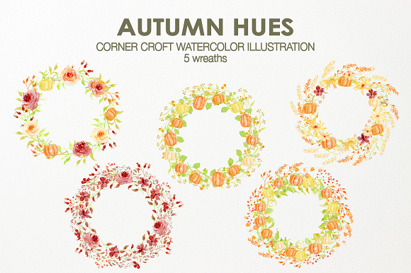 Autumn Hues Pumpkin Clipart in Illustrations - product preview 7