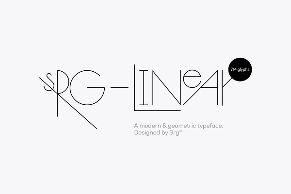 Srg Linear - Geometric typeface