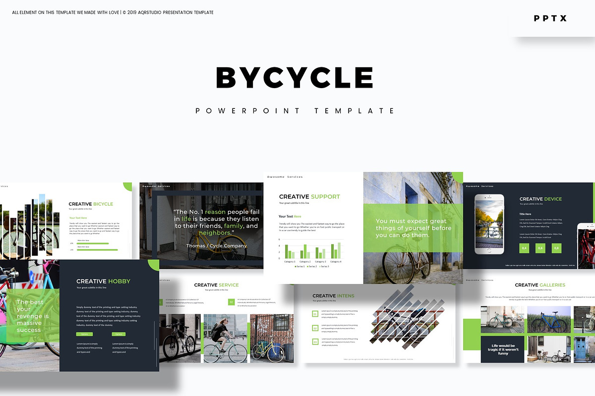 Bycycle - Powerpoint Template in PowerPoint Templates - product preview 8