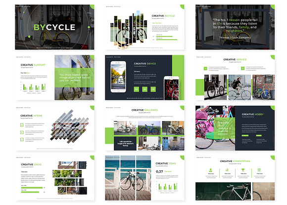 Bycycle - Powerpoint Template in PowerPoint Templates - product preview 1