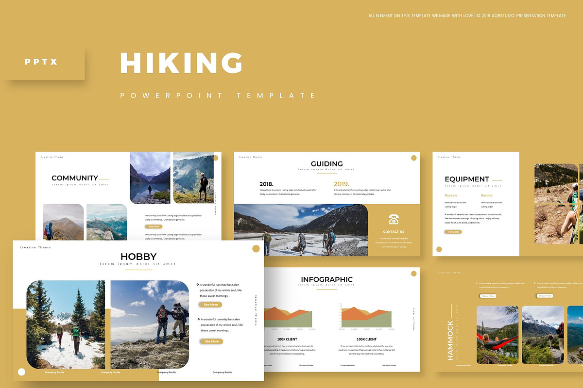 Hiking - Powerpoint Template in PowerPoint Templates - product preview 8