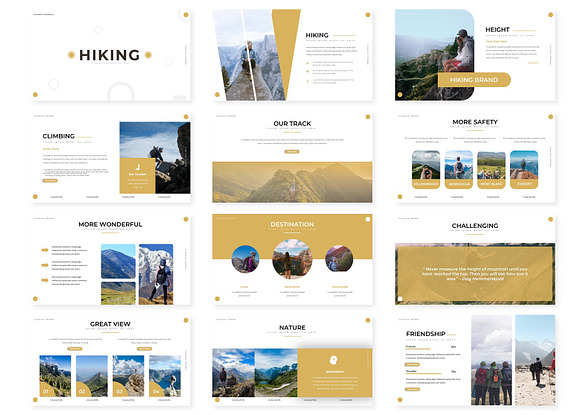Hiking - Powerpoint Template in PowerPoint Templates - product preview 1