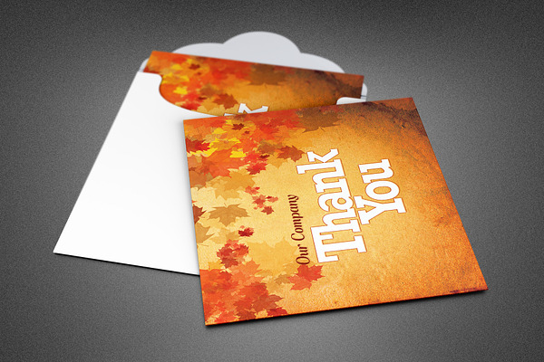 Fall and Harvest Thank You Card