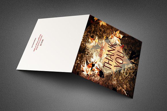 Thanksgiving Thank You Card Template in Card Templates - product preview 2