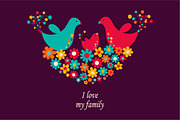 Illustration "I love my family"