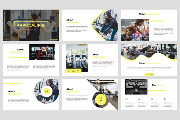Appocalipse - Gym PowerPoint in PowerPoint Templates - product preview 1