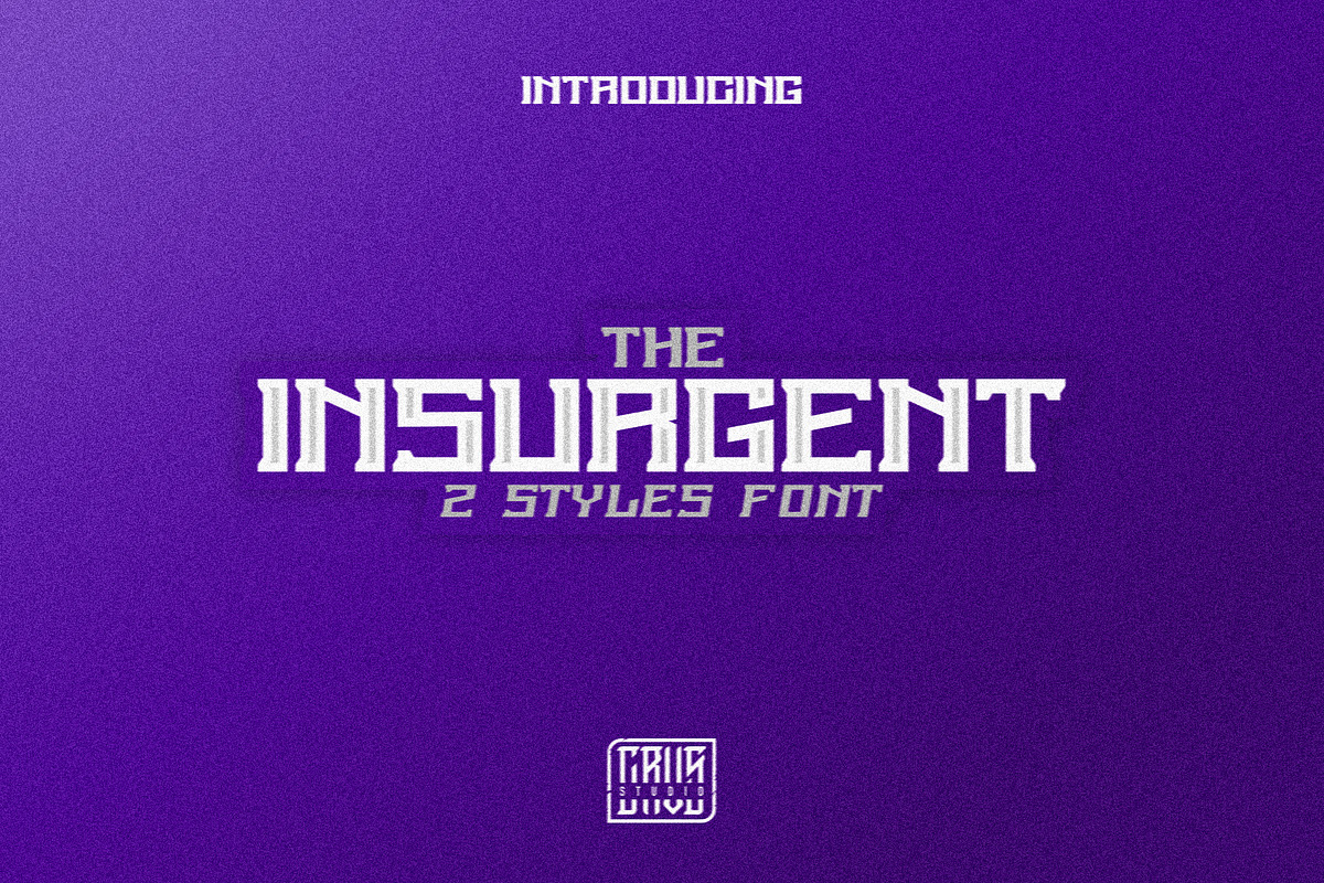 The Insurgent Font by GRVS Studio in Display Fonts - product preview 8