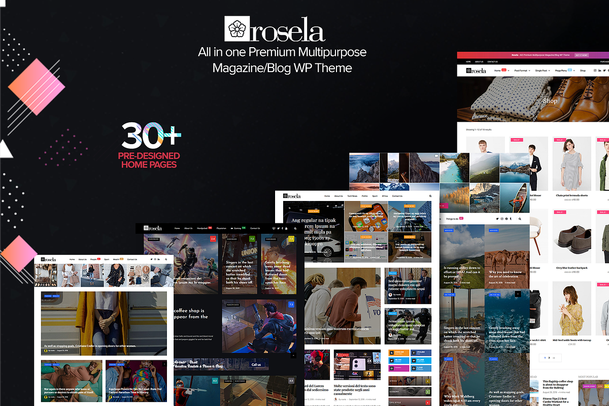 Rosela Multipurpose Magazine/Blog in WordPress Blog Themes - product preview 8
