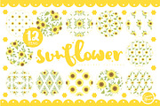 Sunflower Seamless Patterns