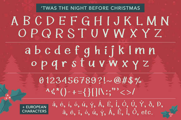 Twas the Night Before Christmas Font in Serif Fonts - product preview 5