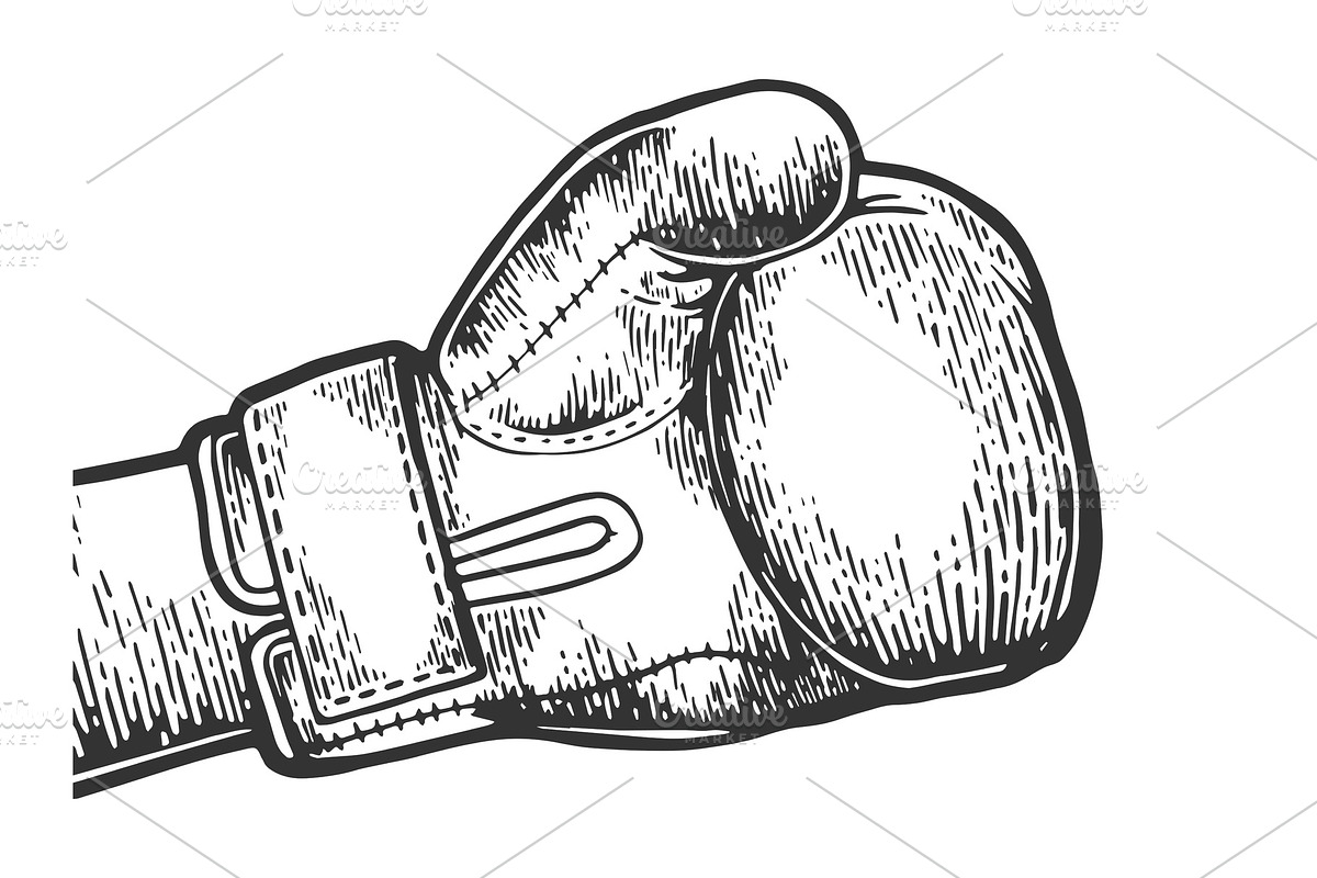 Hand Drawn Boxing Gloves Drawing Images - ImageFootball