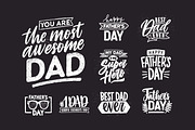 Father's day lettering set