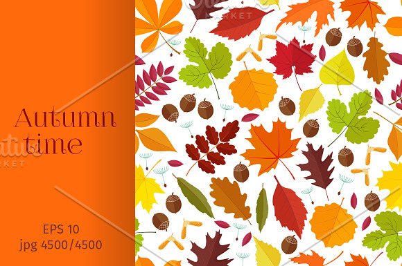 Autumn time seamless backgrounds in Patterns - product preview 2