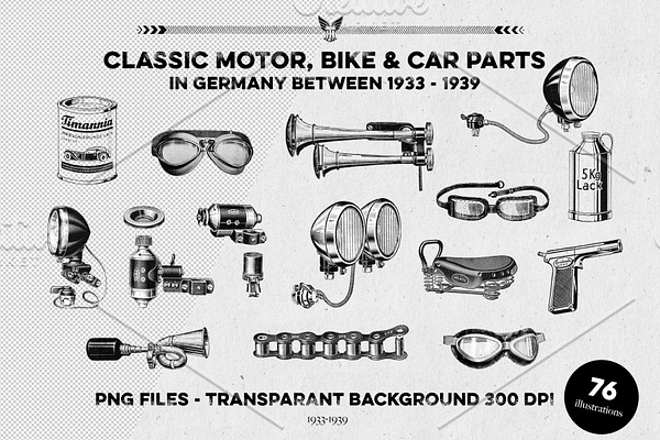 Classic Motor Bike Car Parts '33-'39