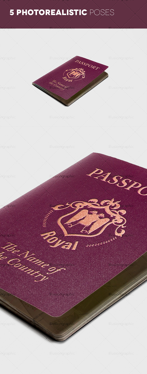 Photorealistic Passport Mockup Vol.2 in Print Mockups - product preview 3