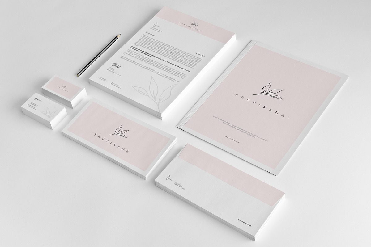 Brand Stationery Pack - Tropikana in Stationery Templates - product preview 8