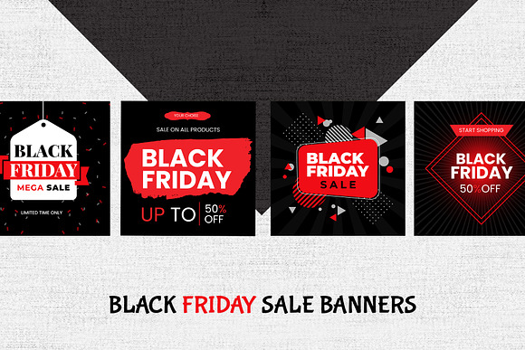 10 Black Friday Sale Banners in Facebook Templates - product preview 2