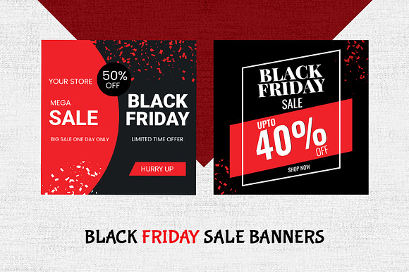 10 Black Friday Sale Banners in Facebook Templates - product preview 3
