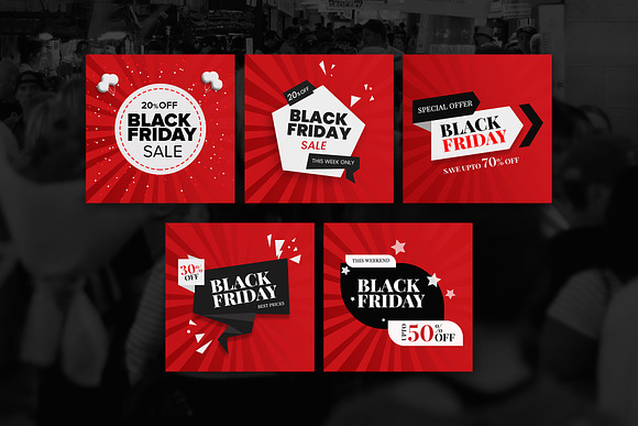 10 Black Friday Sale Banners in Facebook Templates - product preview 1