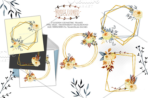 Nordic houses & flowers. in Illustrations - product preview 6