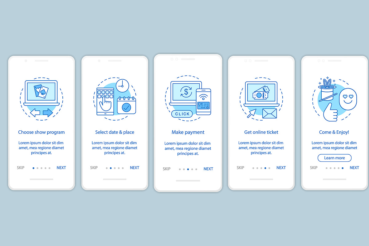 Show onboarding mobile app pages in Website Templates - product preview 8