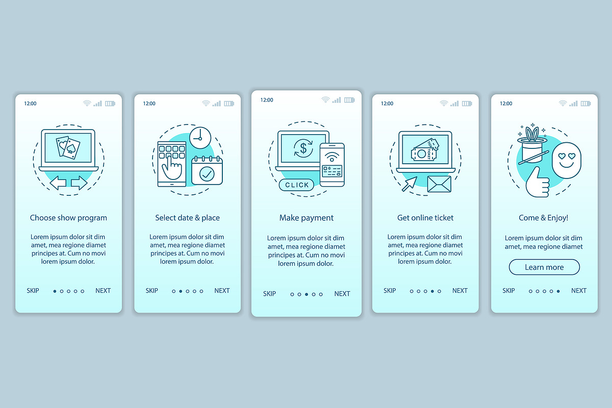 Show onboarding mobile app pages in Website Templates - product preview 8