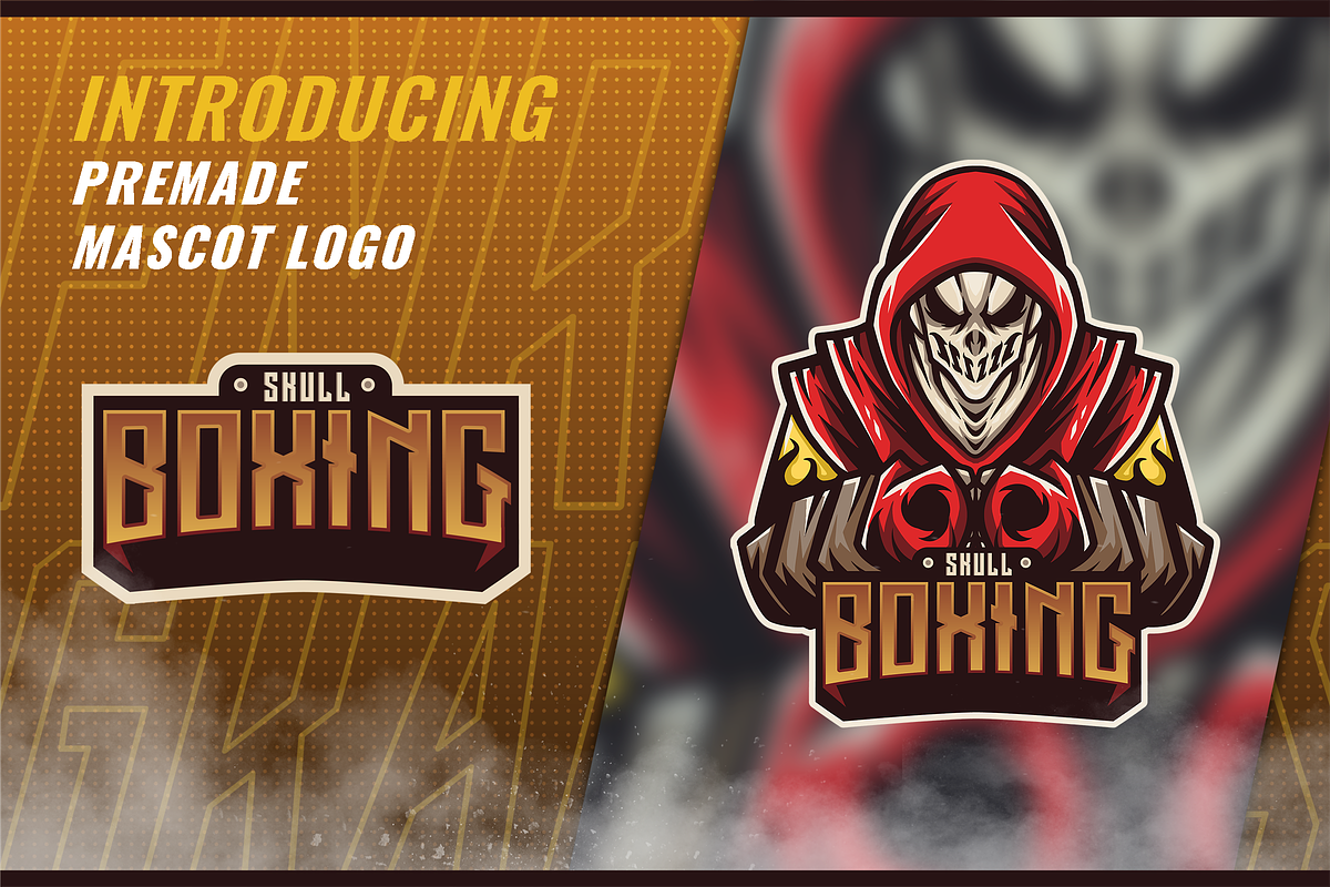 Skull Boxing - ESport & Mascot Logo in Logo Templates - product preview 8