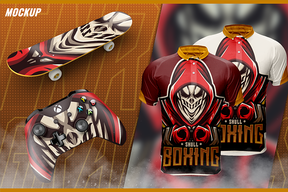 Skull Boxing - ESport & Mascot Logo in Logo Templates - product preview 2