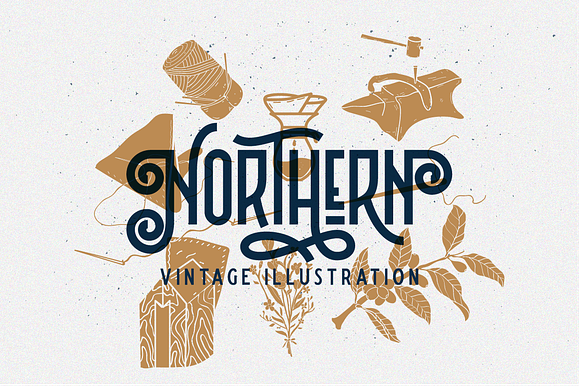 Northern (5 fonts with extras) in Display Fonts - product preview 15