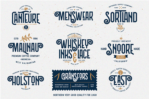Northern (5 fonts with extras) in Display Fonts - product preview 16